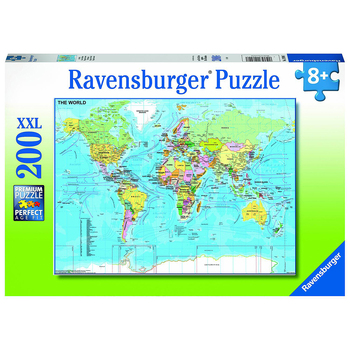 200p Ravensburger Map of the World Jigsaw Kids/Childrens Puzzle 8Y+