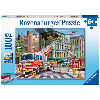 100pc Ravensburger Fire Truck Rescue Jigsaw Puzzle Set 6y+