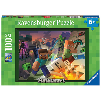 100pc Ravensburger Monster Minecraft Jigsaw Kids/Childrens Puzzle 6Y+