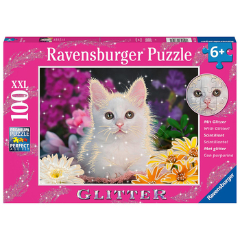 100pc Ravensburger Glitter Cat Kids/Childrens Jigsaw Puzzle 6+