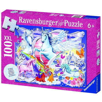 100pc Ravensburger Amazing Unicorns Jigsaw Childrens Puzzle Glitter 6Y+