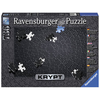 736pc Ravensburger Krypt Black Spiral Jigsaw Puzzle
