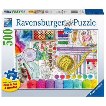 500pc Ravensburger Needlework Station Family Jigsaw Puzzle 69x51cm