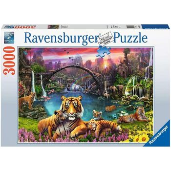 3000pc Ravensburger Tigers In Paradise Family Jigsaw Puzzle 121x80cm