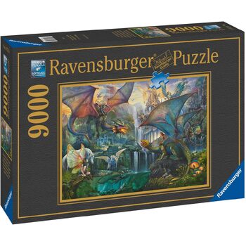 9000pc Ravensburger Magic Forest Dragons Family Jigsaw Puzzle 192x138cm
