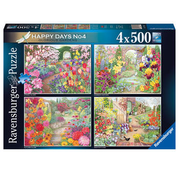 4x 500pc Ravensburger Happy Days No4 Glorious Gardens Jigsaw 49x36cm 12y+