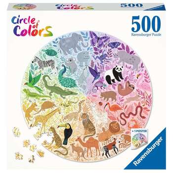 500pc Ravensburger Animals Circle Family Jigsaw Puzzle 52cm