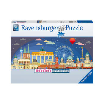 1000pc Ravensburger Berlin at Night Jigsaw Kids Puzzle Toy 98x38cm 14y+