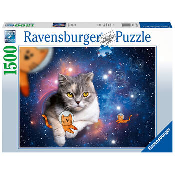 1500pc Ravensburger Cats In Outer Space Jigsaw Puzzle