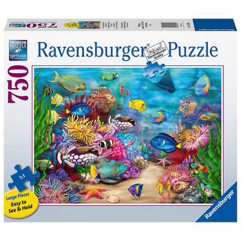 750pc Ravensburger Tropical Reef Life Lf Adults Jigsaw Puzzle Set