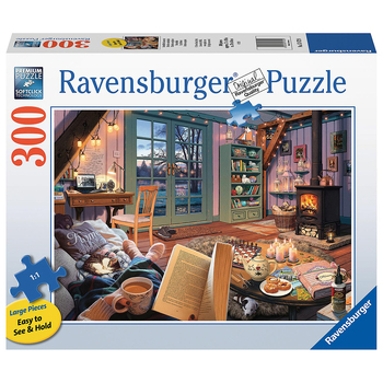 300pc Ravensburger Cozy Retreat Adults Jigsaw Puzzle Set