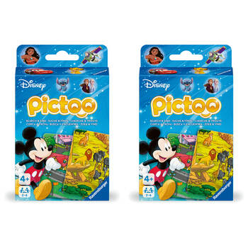 2PK Ravensburger Pictoo Disney Fast Paced Search & Find Kids Toy Card Game 3y+