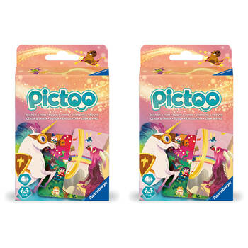 2PK Ravensburger Pictoo Fantasy Fast Paced Search & Find Kids Toy Card Game 3y+