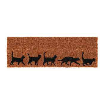 Esschert Design Door Mat Cats Indoor Outdoor Decor 75.1m Brown
