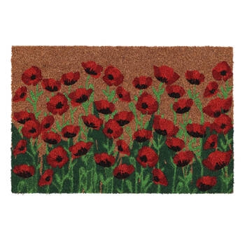 Esschert Design Door Mat Poppies Indoor Outdoor Decor 60cm