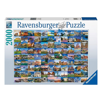 2000pc Ravensburger 99 Places In Europe Jigsaw Puzzle Set Adults