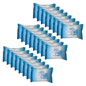 24x 25pc Purely Active Deep Cleansing Facial Wipes Wet Tissue