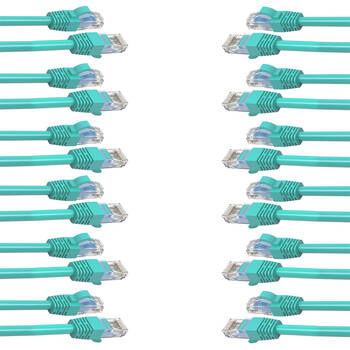 12PK Cruxtec 0.5m CAT6 Network Cable - Green