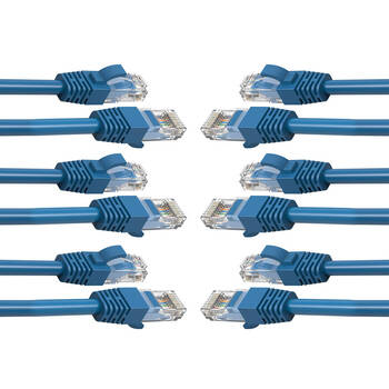 6PK Cruxtec 2m CAT6 Network Cable - Blue