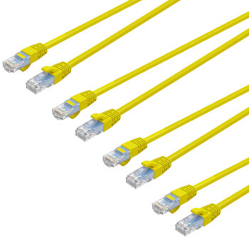 4PK Cruxtec 10m Cat6 RJ45 LAN Internet Ethernet Network Cable - Yellow