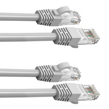 2PK Cruxtec 20M CAT6 Network Cable - White