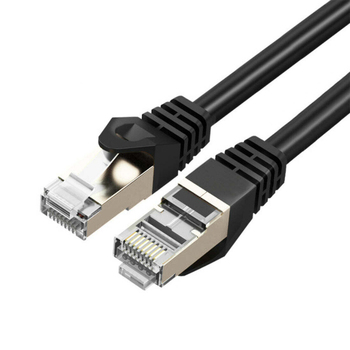 Cruxtec 3m CAT7 10GbE SF/FTP Triple Shielding Ethernet Cable - Black