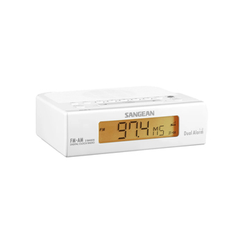 Sangean RCR5 AM/FM 17cm Digital Tuning Clock Radio - White