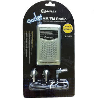 Portable Pocket AM/FM Radio Speaker w/ stereo Earphone Plug