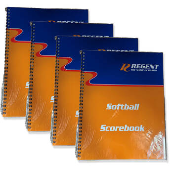 4PK Regent Baseball/Softball Offical Format Record Scorebook Sporting Equipment