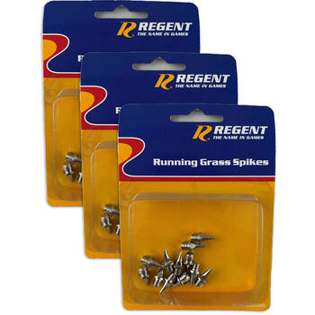 3x 12pc Regent Stainless Steel Durable Grass Spikes Running Equipment 12mm
