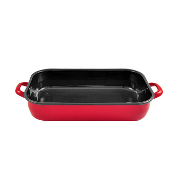 Urban Style 36cm/4.8L Enamel Baking Dish Roasting Tray - Red