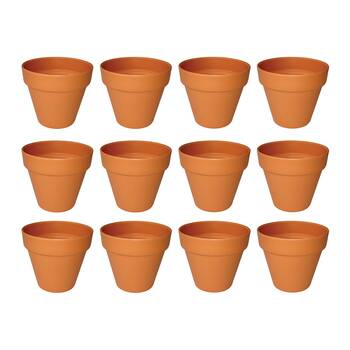 12PK Homeleisure Replicotta Round Pot 150mm Outdoor Garden 