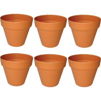 6PK Homeleisure Replicotta Round Pot 150mm Outdoor Garden 