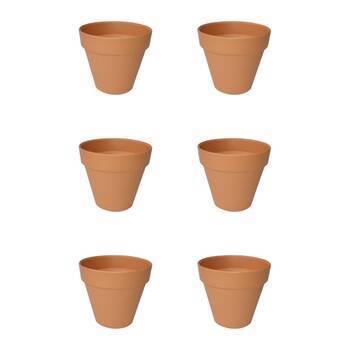 6PK Homeleisure Replicotta Round Pot 200mm Outdoor Garden 