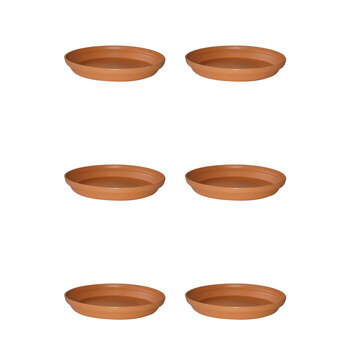 6PK Homeleisure Replicotta Round Saucer 270mm Garden 
