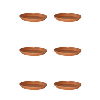 6PK Homeleisure Replicotta Round Saucer 310mm Garden 
