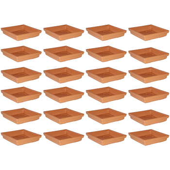 24PK Homeleisure Replicotta Square Saucer 100mm Garden 