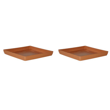 2PK Homeleisure Replicotta Square Saucer for 290mm Pot Garden 