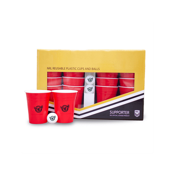 NRL Reusable Cups & Balls Beer Pong Party Game Manly Sea Eagles