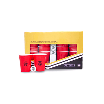 NRL Reusable Cups & Balls Beer Pong Party Game Canberra Raiders