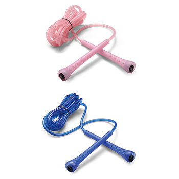 2PK Body Sculpture 275cm PVC Skipping/Jump Rope w/ Plastic Handles Asst.