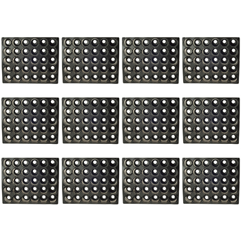 12PK Homeleisure 30-Round Cell Plastic Seedling Tray Black 