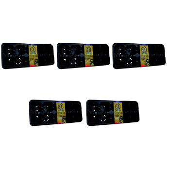 5PK 3pc Homeleisure 10-Square Cell Plastic Seedling Tray Black 