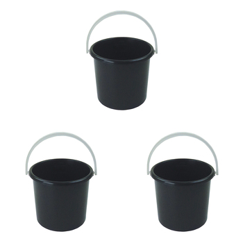 3PK Homeleisure Pail W/Handle 3L Charcoal Kitchen Cooking 