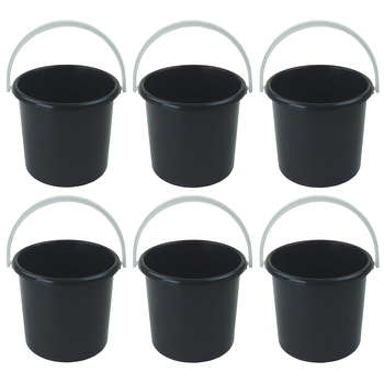 6PK Homeleisure Pail W/Handle 3L Charcoal Kitchen Cooking 