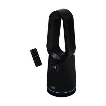 Russell Hobbs Bladeless Fan Heater Air Circulator Safe Heating Black