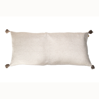 Raine & Humble Cotton Herringbone Long Cushion 90cm Taupe