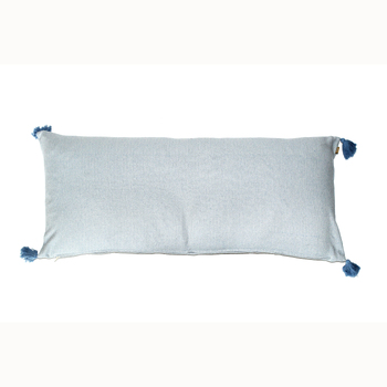 Raine & Humble Cotton Herringbone Long Cushion 90cm Artichoke Blue