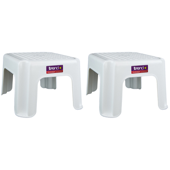 2PK Homeleisure Plastic Bathroom/Shower Caddy White 