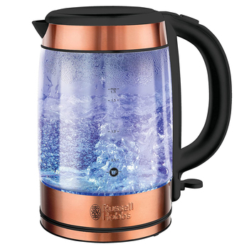 Russell Hobbs RHK172 Brooklyn Glass Kettle Copper Accents